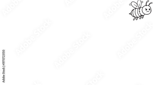 flying bee outline icon