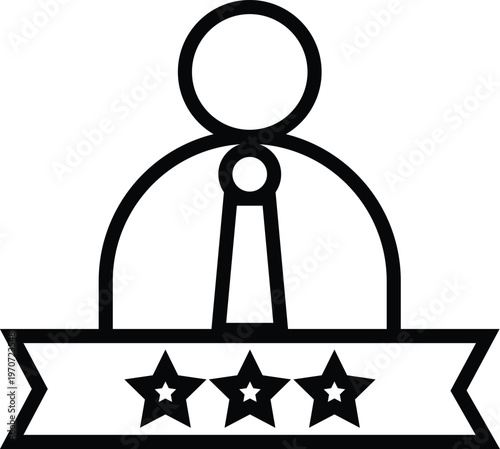 Minimalist Expert Profile Vector for Business Consulting