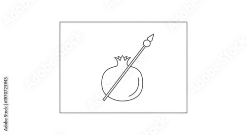 Pomegranate Impaled by Spear Icon