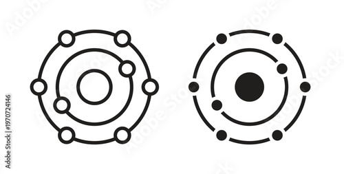 Antioxidant icon design line and solid vector pack on white background