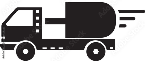 Ice Cream Truck Icon Flat Vector Delivery Van Illustration