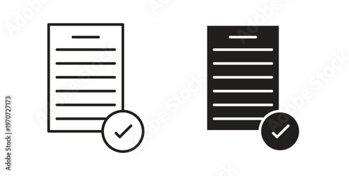 Compliance icon design line and solid vector pack on white background