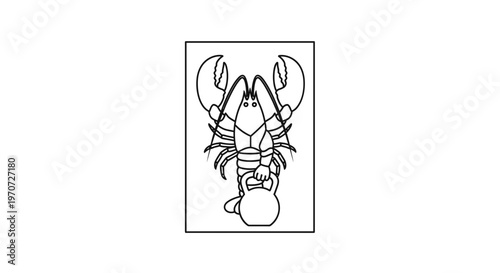 Lobster Lifting Kettlebell, Fitness, Strength, Healthy Lifestyle, Gym Workout