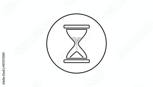 Hourglass Icon Symbolizing Time Passing, Deadline, and Urgency