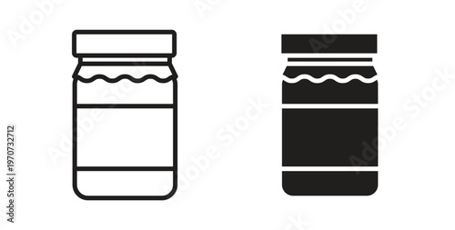 Jam icon design line and solid vector pack on white background