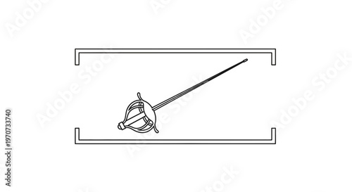 Elegant rapier sword with ornate hilt, historical weapon, fencing, dueling, medieval, renaissance