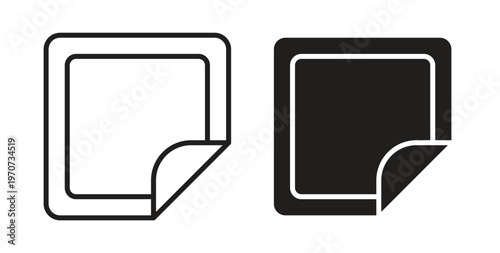 Nicotine patch icon design line and solid vector pack on white background