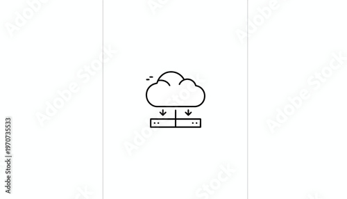 Cloud Computing Data Transfer Icon: Server Download and Upload Symbol