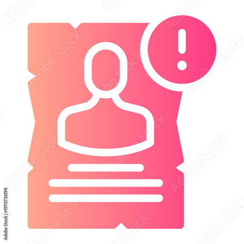 wanted gradient icon