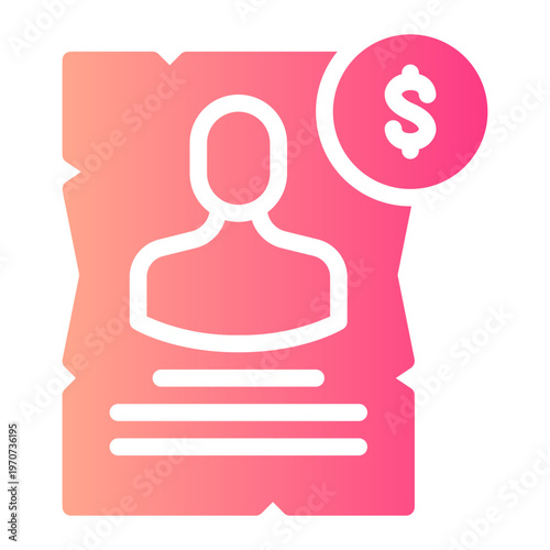 wanted gradient icon