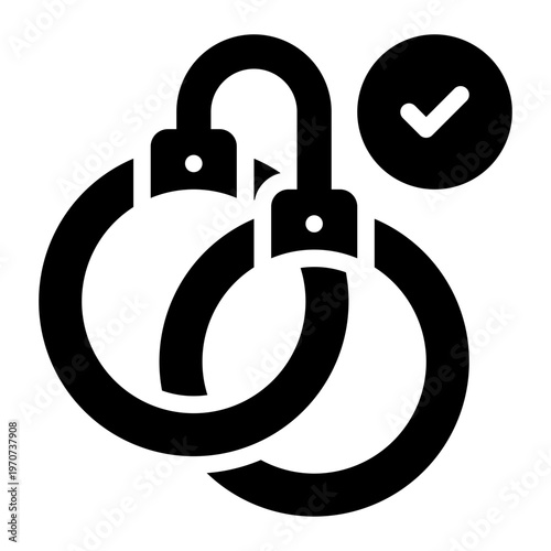 handcuffs glyph icon