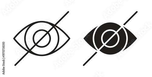 Sensitive content icon design line and solid vector pack on white background