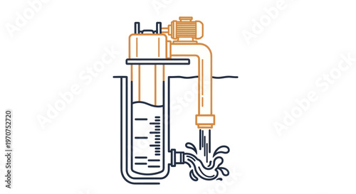Industrial Water Pump System for Liquid Transfer and Drainage.