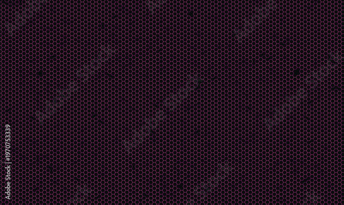 Dark purple hexagon metallic mesh pattern background for modern tech website or wallpaper vector