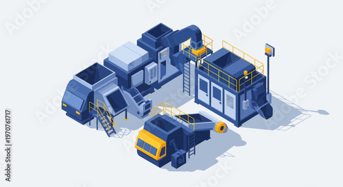 Modern industrial manufacturing plant with advanced machinery.