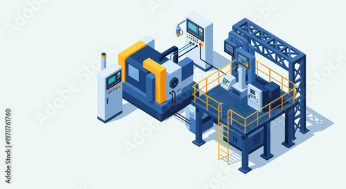 Modern industrial manufacturing plant with advanced machinery and automation systems.
