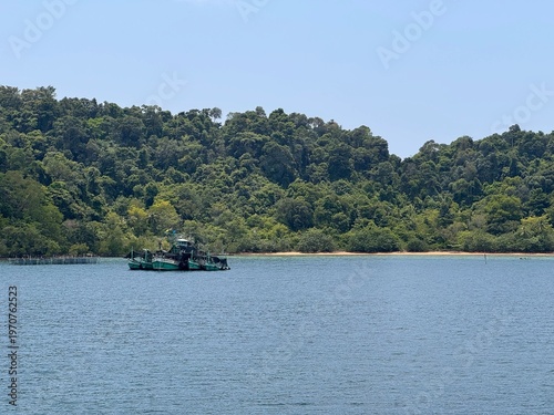 fishing boat on the river