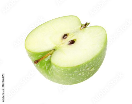 half of green apple