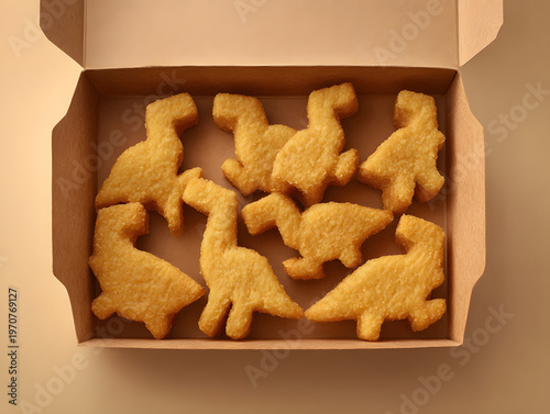 fried chicken nuggets in a box