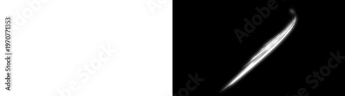 Dynamic White Light Streak Effect with Transparent and Black Background