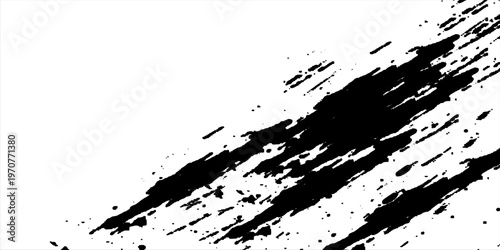 Tire tread marks, wheel textures, tire marks - car racing, motocross, drift, rally, off-road and others. Vector black isolated texture in grunge style with splashes.eps10