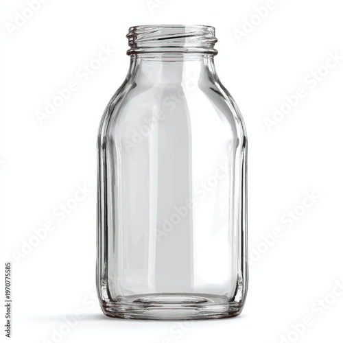 A clear glass jar with a screw on lid
