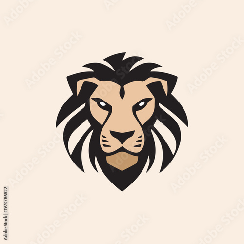 Stylized Lion Head Mascot Logo