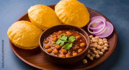 A delicious traditional meal of hot lentil stew with carrots and beef served in a healthy vegetable soup bowl as a hearty dinner dish