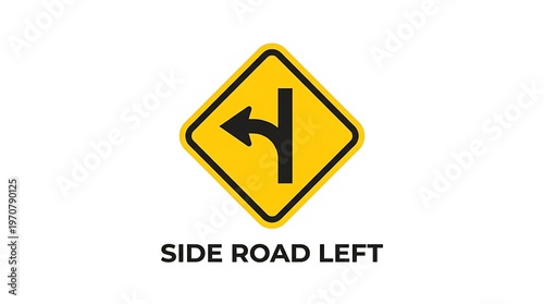 Free Download Side road left turn sign. - GFXLoad