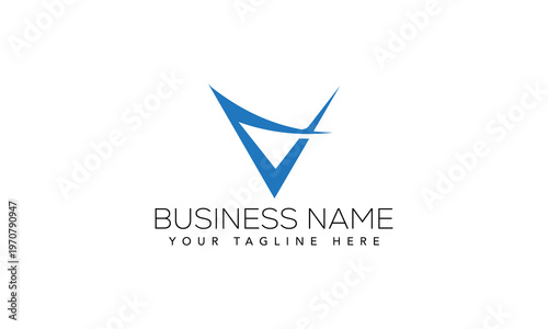 Free Download Modern Minimal Letter V Logo Vector Template - GFXLoad