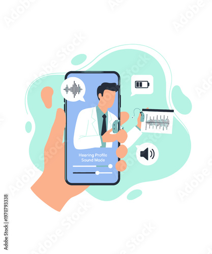 doctor video call consultation healthcare telemedicine vector illustration
