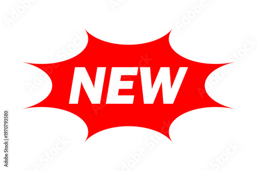 NEW - よく目立つシンプルなロゴマーク「NEW」
