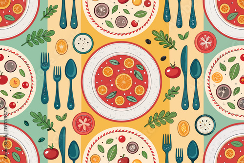 Depicting Food Plates Forks Spoons Elegant Premium Digital Asset