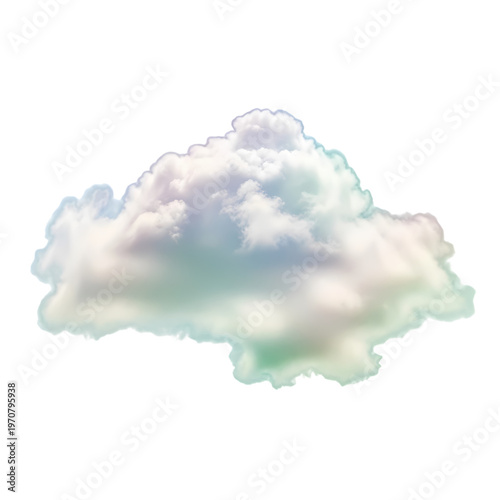 Abstract cloud shape with soft blue and white gradient for backgrounds and design