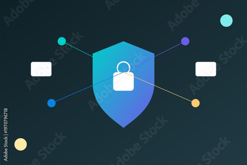 Global social network technology concept featuring people connecting via mobile apps and cloud data on laptop and tablet devices with digital communication icons in a flat vector design