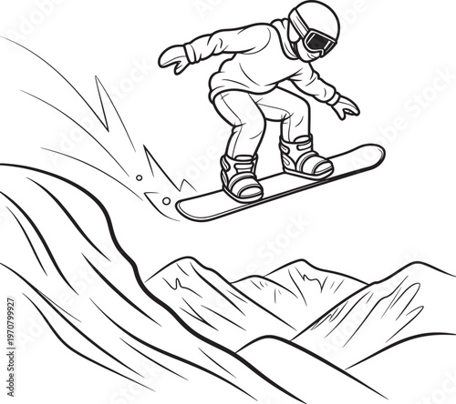 snowboarder making a high jump from a snow ramp