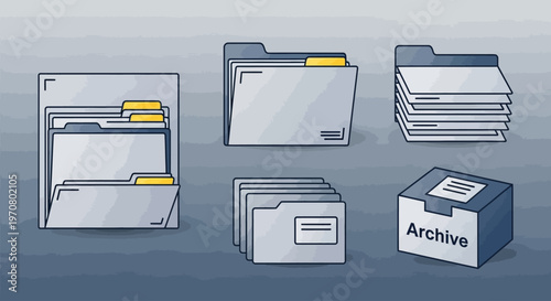 Folder and file storage organization.