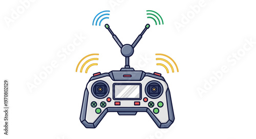 Remote control device with antennae technology.