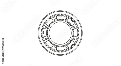 Close up of a ball bearing.