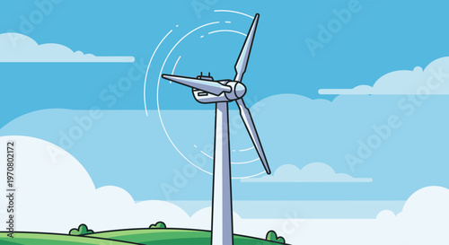 Wind Turbine Generating Clean Energy.