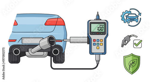Vehicle Emissions Test Equipment Device.