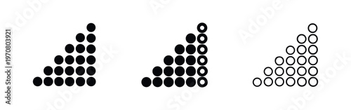 Εκτύπωση καμβά Abstract Geometric Dots Triangle Pattern Vector Icon Set