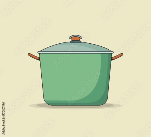 cooking pot vector illustration on solid background