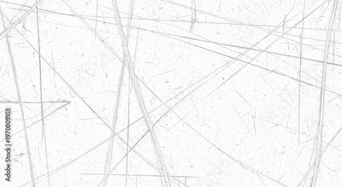 Heavy film damage with erratic white lines covers a black background for a distressed cinematic look.