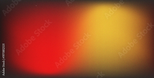 Retro Grainy Abstract Gradient Background with Cinematic Red and Yellow Light Leak Texture