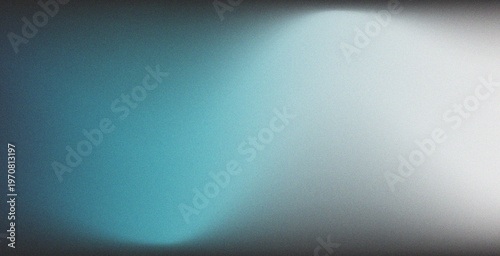 Abstract Teal and White Grainy Gradient Background - Modern Minimalist Lo-Fi Aesthetic Texture for Digital Design and Wallpapers