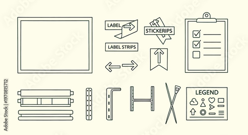 Technical drawing of electrical panel components isolated on transparent background detailed schematic layout