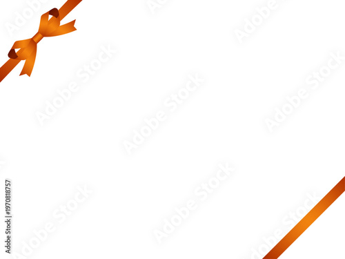 リボン蝶輪、斜F、m9オレンジ