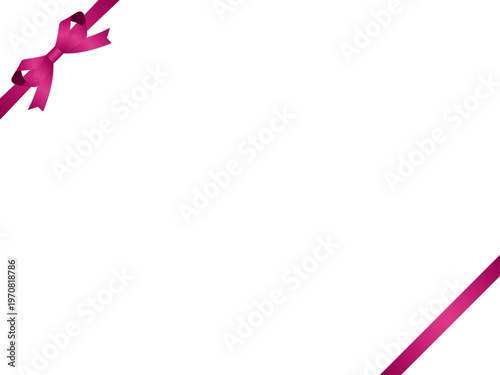 リボン蝶輪、斜F、m12マゼンタ