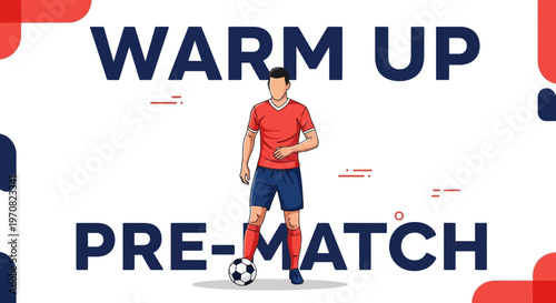 Soccer Player Warming Up Before Match: Illustration Of Fitness and Preparedness